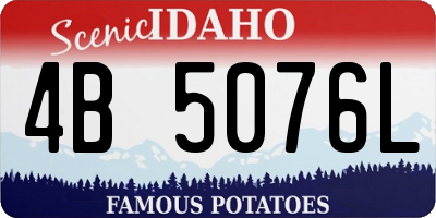 ID license plate 4B5076L