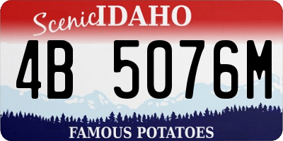 ID license plate 4B5076M