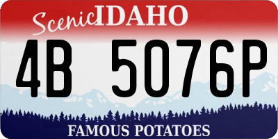 ID license plate 4B5076P
