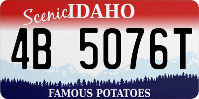 ID license plate 4B5076T