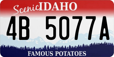 ID license plate 4B5077A