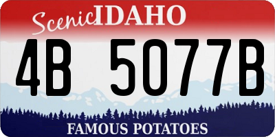 ID license plate 4B5077B
