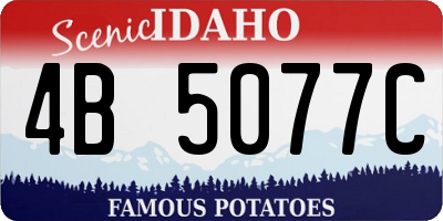 ID license plate 4B5077C