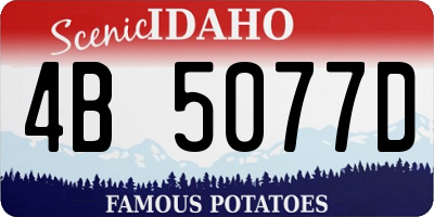 ID license plate 4B5077D