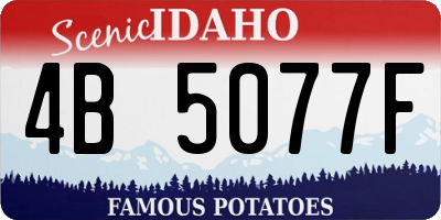 ID license plate 4B5077F