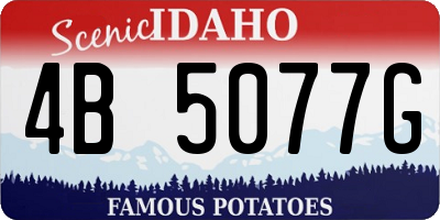 ID license plate 4B5077G