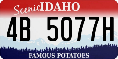 ID license plate 4B5077H