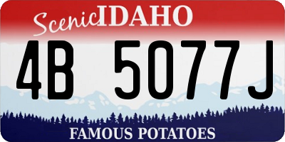 ID license plate 4B5077J