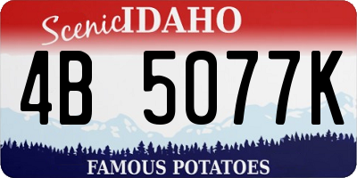 ID license plate 4B5077K