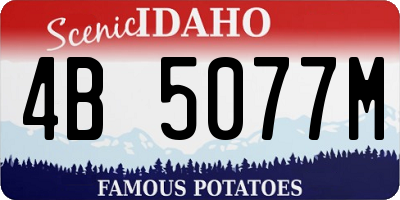 ID license plate 4B5077M