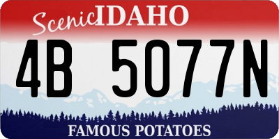 ID license plate 4B5077N