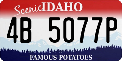 ID license plate 4B5077P
