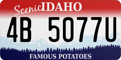 ID license plate 4B5077U