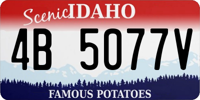 ID license plate 4B5077V