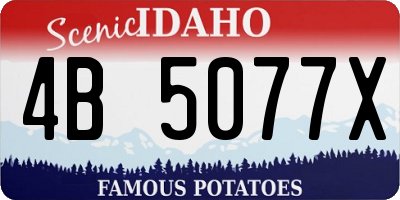 ID license plate 4B5077X