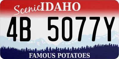 ID license plate 4B5077Y