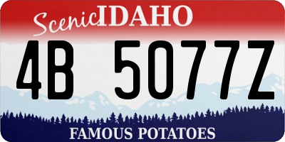 ID license plate 4B5077Z