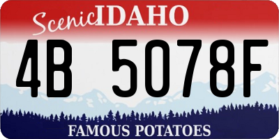 ID license plate 4B5078F
