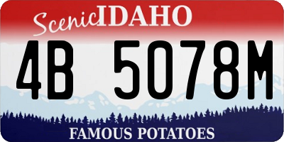 ID license plate 4B5078M