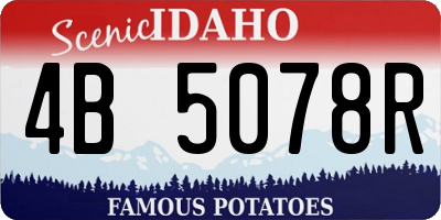 ID license plate 4B5078R