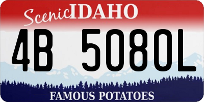 ID license plate 4B5080L