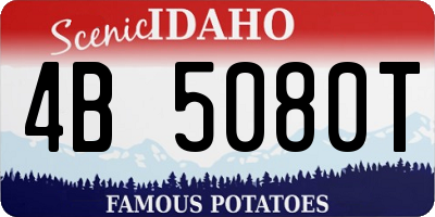 ID license plate 4B5080T