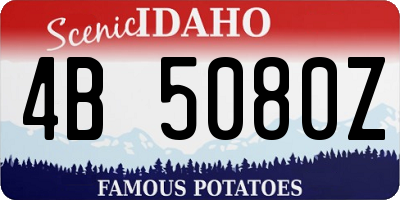 ID license plate 4B5080Z