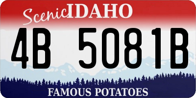 ID license plate 4B5081B