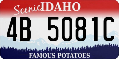 ID license plate 4B5081C