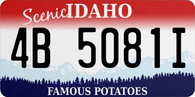 ID license plate 4B5081I