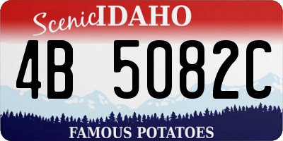 ID license plate 4B5082C