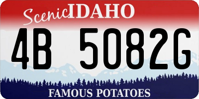 ID license plate 4B5082G
