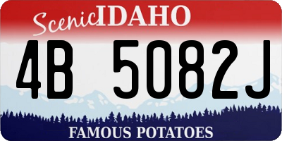 ID license plate 4B5082J