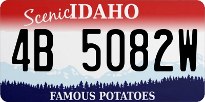 ID license plate 4B5082W