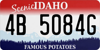 ID license plate 4B5084G