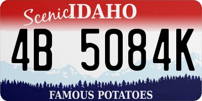 ID license plate 4B5084K