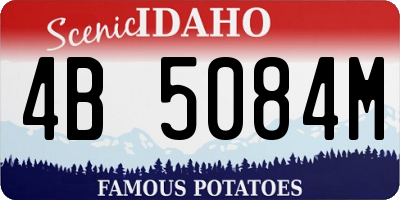 ID license plate 4B5084M