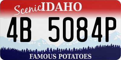 ID license plate 4B5084P