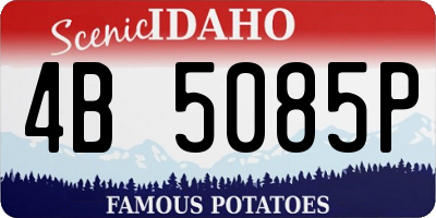 ID license plate 4B5085P