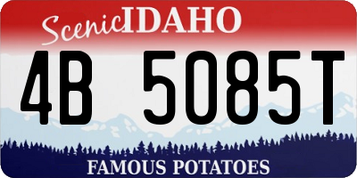 ID license plate 4B5085T
