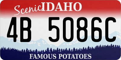 ID license plate 4B5086C