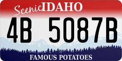 ID license plate 4B5087B