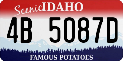 ID license plate 4B5087D