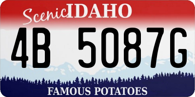 ID license plate 4B5087G