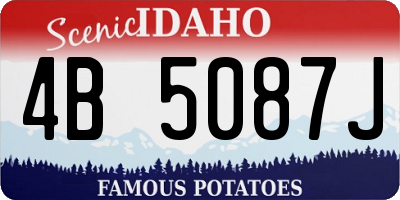 ID license plate 4B5087J