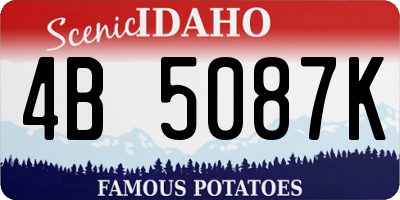 ID license plate 4B5087K