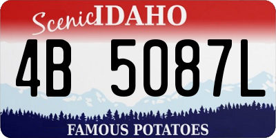 ID license plate 4B5087L