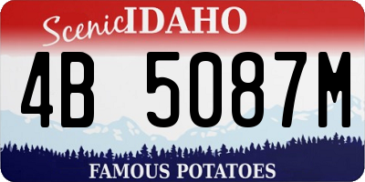 ID license plate 4B5087M