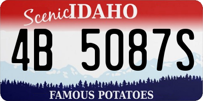 ID license plate 4B5087S