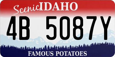 ID license plate 4B5087Y